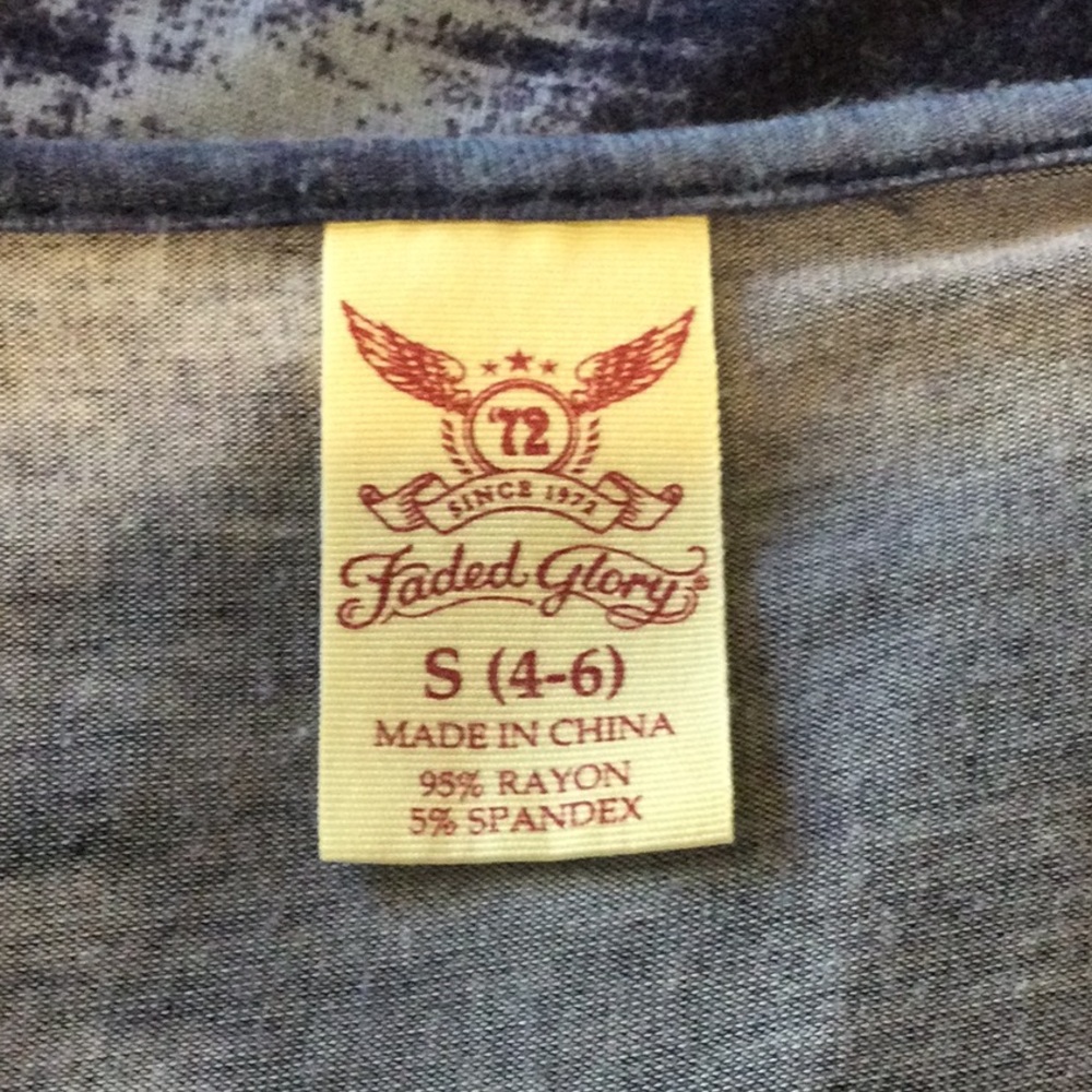 Faded Glory Blue Tank Top - Picture 5 of 5